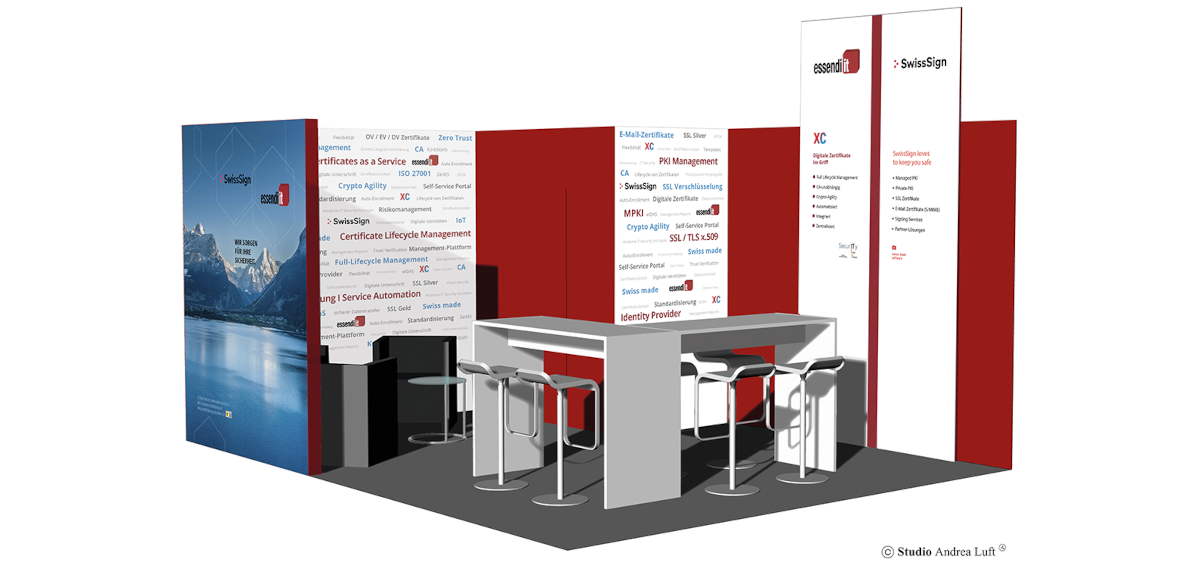 Designentwurf des itsa-Messestands 2022