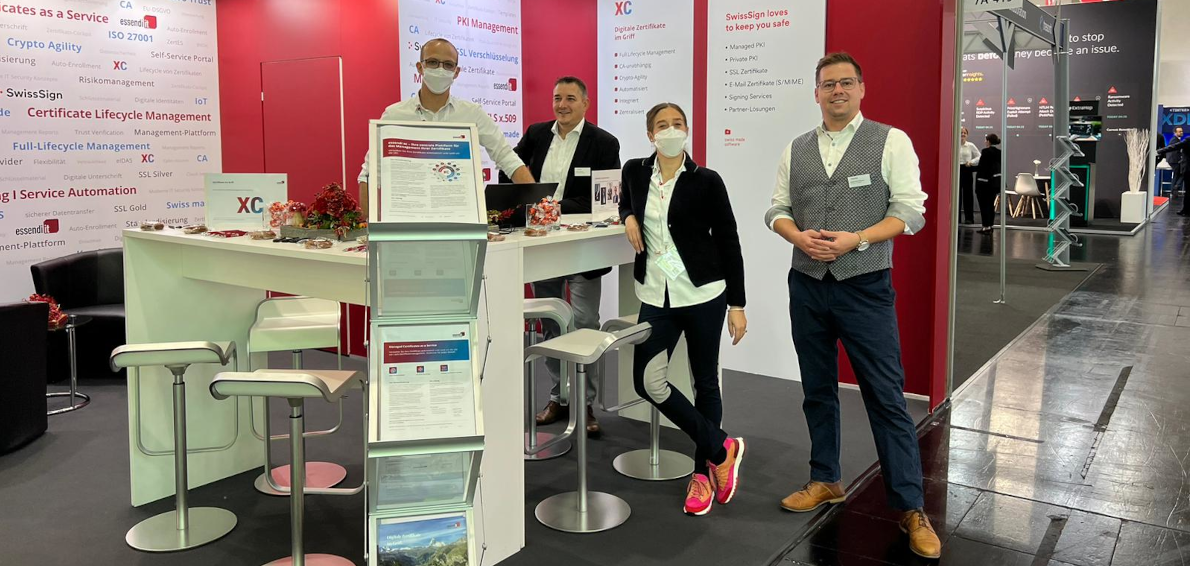 Messestand der essendi it und SwissSign auf der itsa 2022