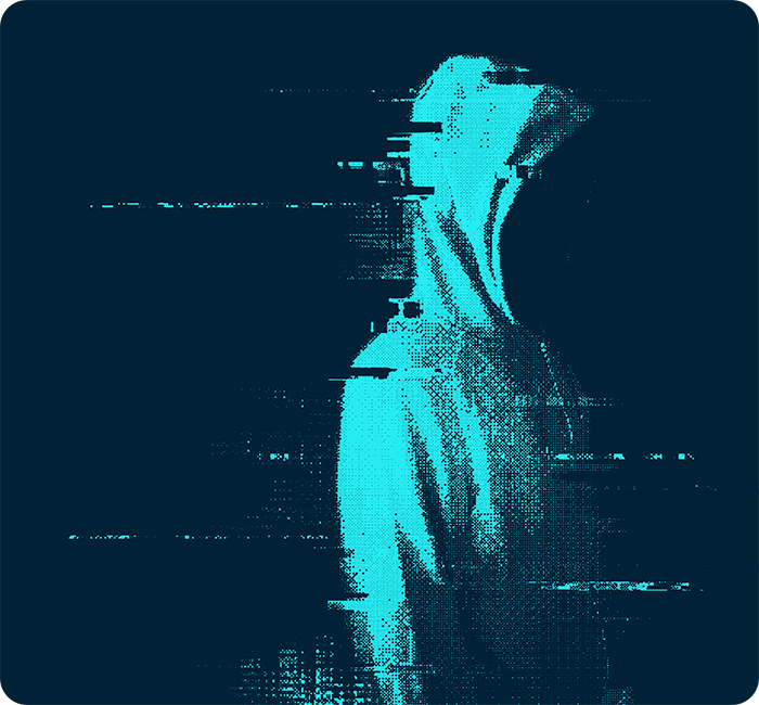 Silhouette eines Hackers